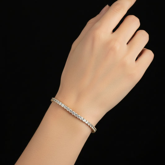 Diamond bracelet on a black background